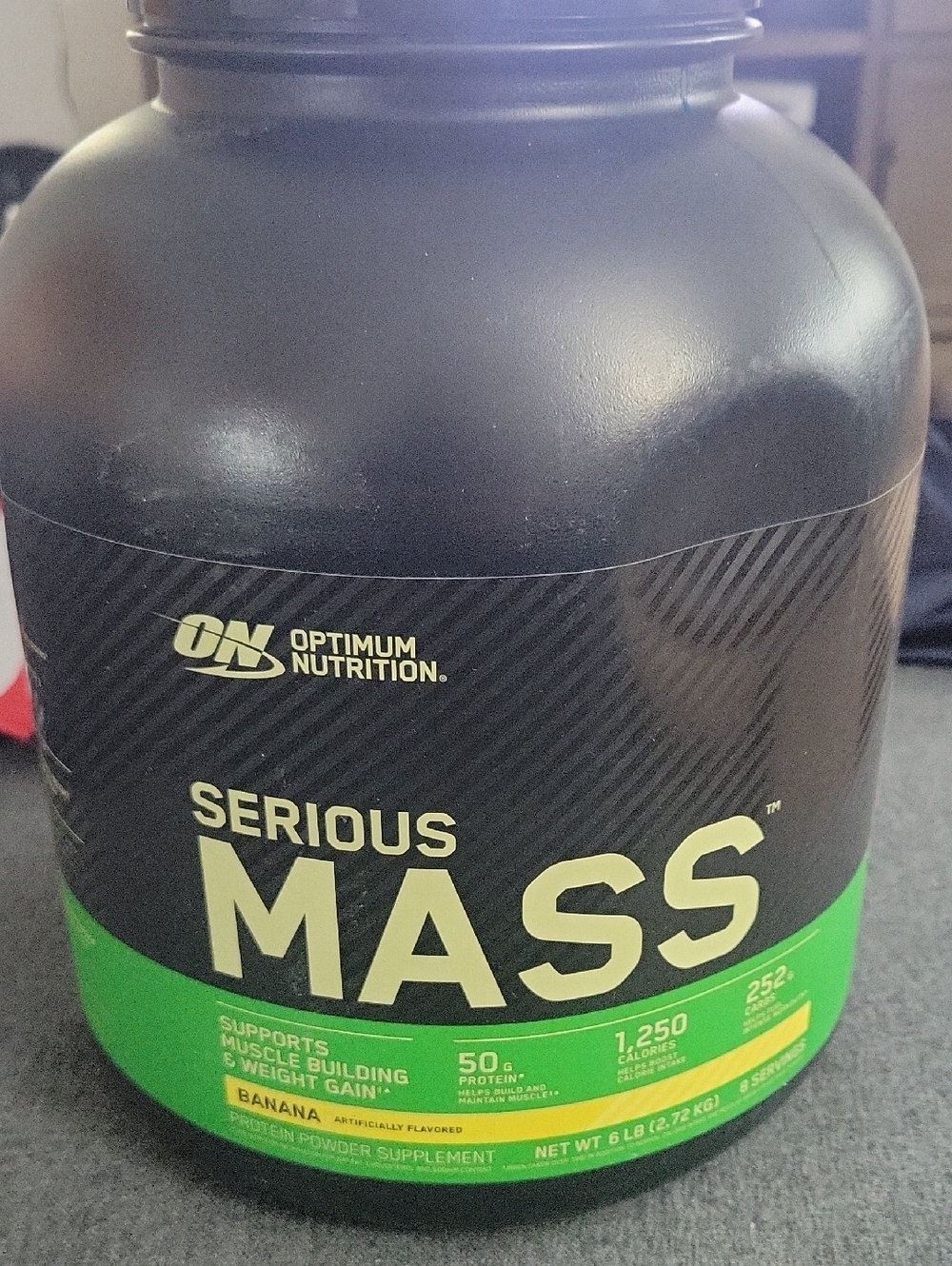 Optimum Nutrition Serious Mass Protein Powder - Banana (Black/Green)